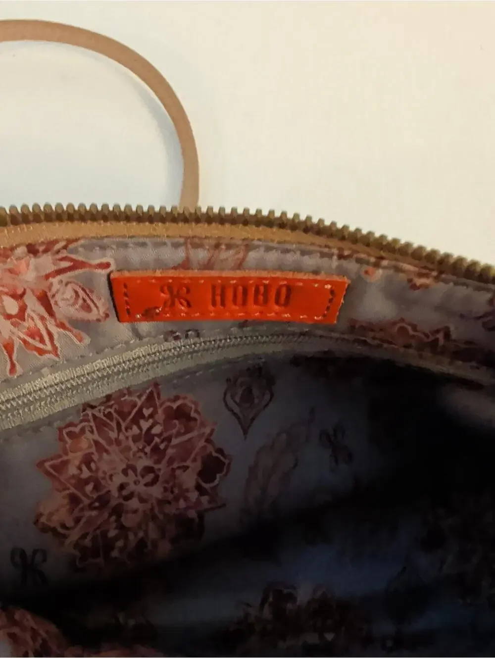 Hobo Small Gold Genuine Leather Crossbody Bag 2 Strap Options